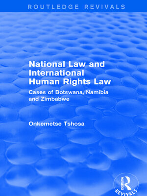 cover image of National Law and International Human Rights Law